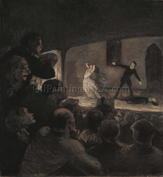 Main Product Photo of The Drama Painting by Honore Daumier