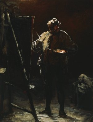 The Painter at His Easel by Honore Daumier Oil Painting
