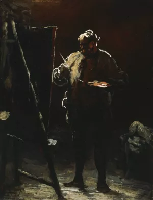 The Painter at His Easel by Honore Daumier Oil Painting