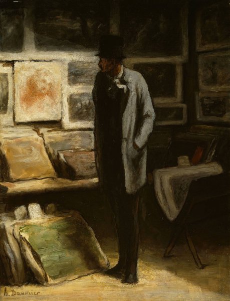 Main Product Photo of The Print Collector  Painting by Honore Daumier