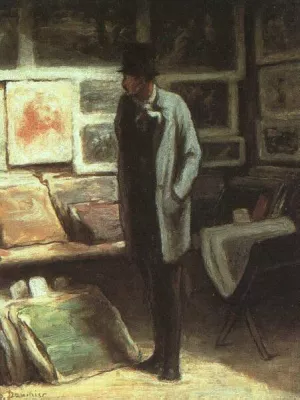 The Print Collector painting by Honore Daumier