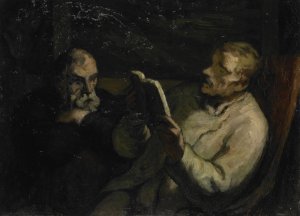 The Reading by Honore Daumier Oil Painting