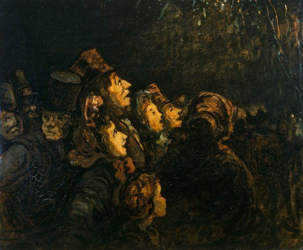 The Rockets by Honore Daumier - Hand-Painted Oil Painting Reproduction
