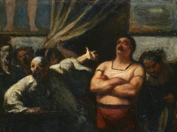 The Strong Man by Honore Daumier - Hand-Painted Oil Painting Reproduction
