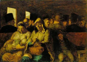 The Third-Class Carraige painting by Honore Daumier