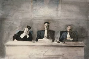 The Three Judges by Honore Daumier Oil Painting