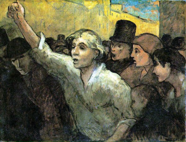 Main Product Photo of The Uprising Painting by Honore Daumier