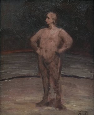 The Wrestler by Honore Daumier Oil Painting