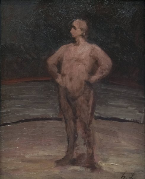 Main Product Photo of The Wrestler  Painting by Honore Daumier