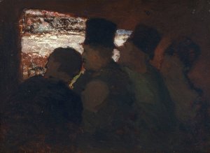 Theater Audience by Honore Daumier Oil Painting
