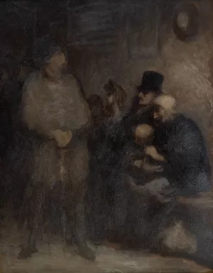 Une salle d'attente by Honore Daumier Oil Painting