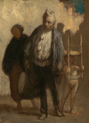 Wandering Saltimbanques by Honore Daumier Oil Painting