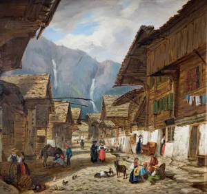 Andermatt, Switzerland Oil painting by Hopkins Horsley Hobday Horsley