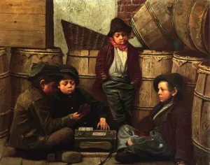 Little Scamps by Horace Bonham Oil Painting