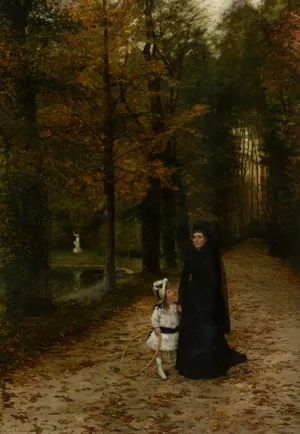 La Promenade dans le Parc by Horace De Callias - Oil Painting Reproduction