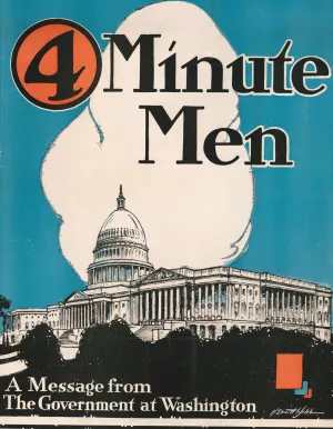 4 minute men, a message from the government at Washington Committee on Public Information by Horace Devitt Welsh Oil Painting