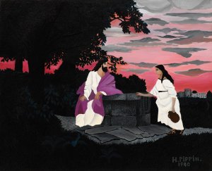 Christ and the Woman of Samaria by Horace Pippin Oil Painting