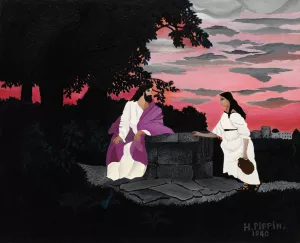 Christ and the Woman of Samaria by Horace Pippin Oil Painting
