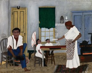 Sunday Morning Breakfast by Horace Pippin Oil Painting