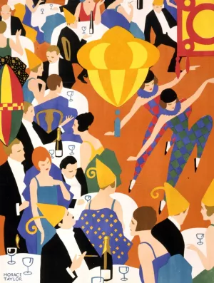 Brightest London, and home by Underground Oil painting by Horace Taylor
