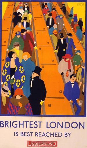 Brightest London is best reached by Underground by Horace Taylor Oil Painting