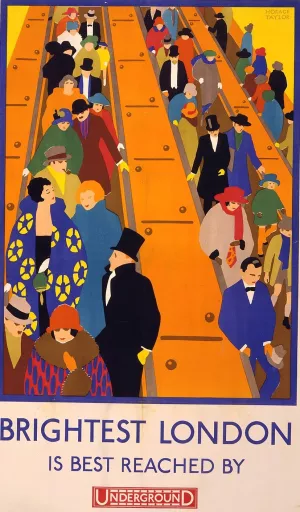 Brightest London is best reached by Underground by Horace Taylor Oil Painting