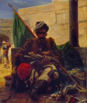 A Bashi-Bazouk by Horace Vernet Oil Painting