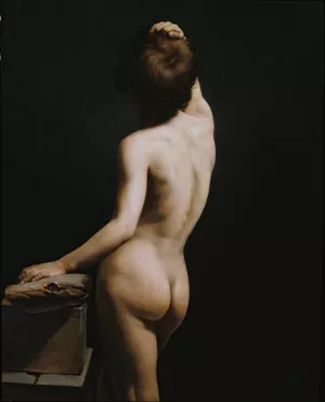 Academic Study of Adolescent Boy, Seen from Behind by Horace Vernet Oil Painting