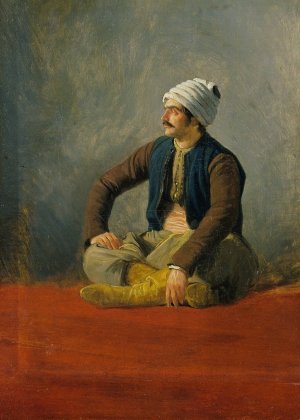 An Eastern Trader by Horace Vernet Oil Painting