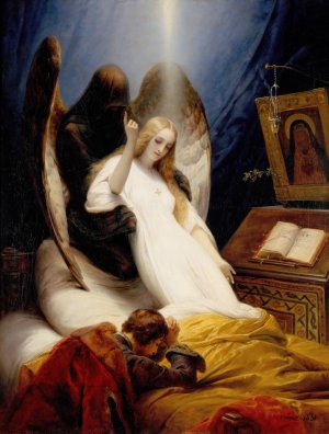 Angel of the Death by Horace Vernet Oil Painting