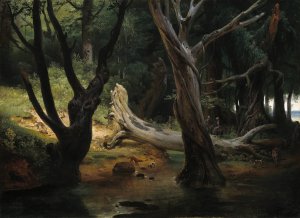Departure for the Hunt in the Pontine Marshes by Horace Vernet Oil Painting