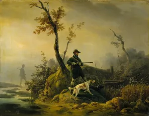 Duck Shooting by Horace Vernet Oil Painting