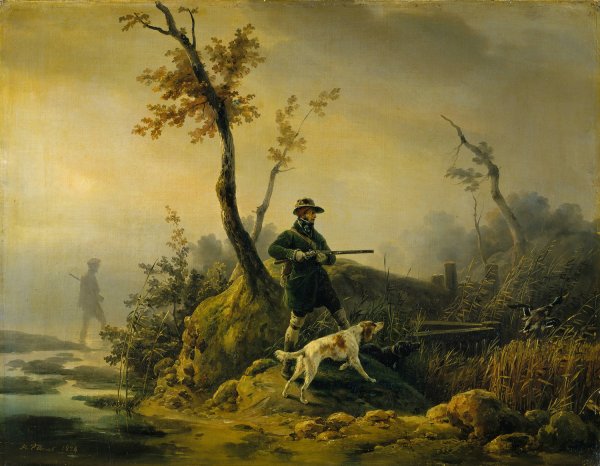 Main Product Photo of Duck Shooting  Painting by Horace Vernet