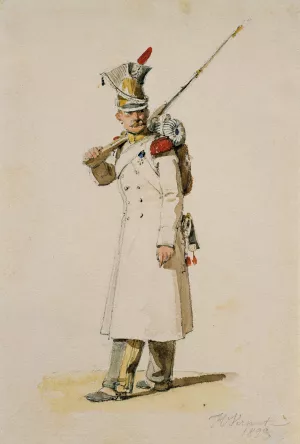 Grenadier of the Vistula Legion by Horace Vernet Oil Painting