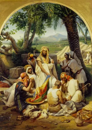 Joseph's Coat by Horace Vernet Oil Painting