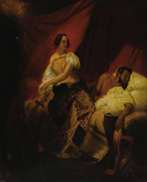 Judith and Holifer by Horace Vernet Oil Painting
