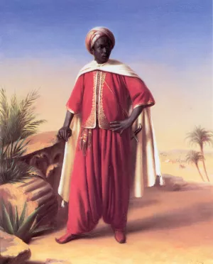 Portrait of an Arab by Horace Vernet Oil Painting