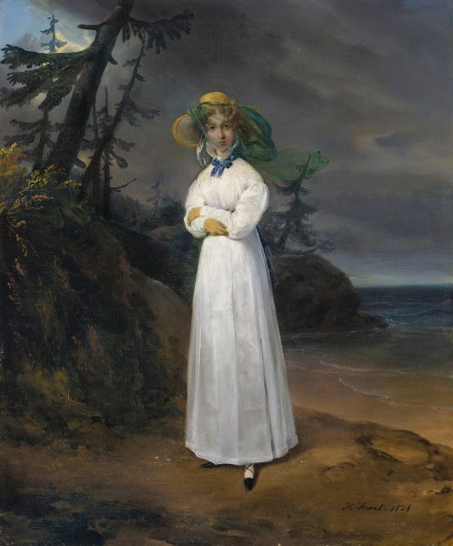 Main Product Photo of Portrait of the Widow Comtesse Jean-Henri-Louis Greffulhe, nee Marie-Francoise-Celestine de Vintimille du Luc, later Comtesse Philippe-Paul de Segur  Painting by Horace Vernet