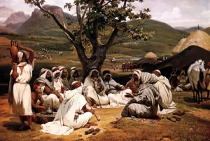 The Arab Tale-Teller by Horace Vernet - Oil Painting Reproduction