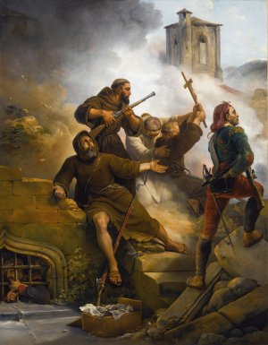 The Siege Of Saragossa by Horace Vernet Oil Painting