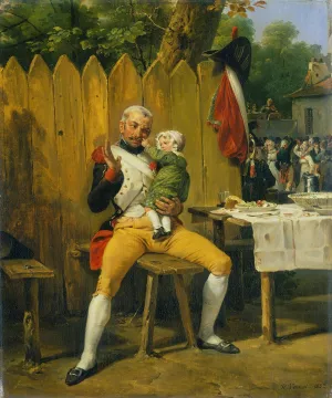 The Veteran at Home by Horace Vernet Oil Painting