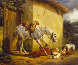 The Wounded Trumpeter by Horace Vernet Oil Painting
