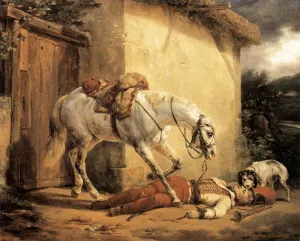 The Wounded Trumpeter painting by Horace Vernet