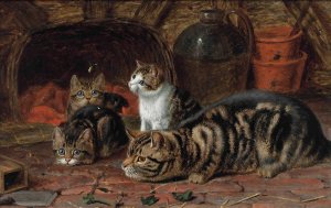 The First Lesson by Horatio Henry Couldery Oil Painting