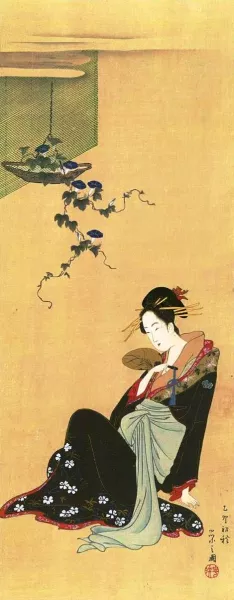 A Beautiful Woman painting by Hosoda Yeishi