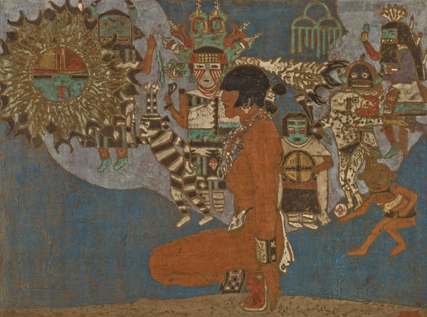 The Hopi World  by Howard Mccormick - Hand-Painted Oil Painting Reproduction
