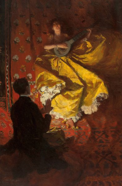 Main Product Photo of A Puppet of Fate  Painting by Howard Pyle