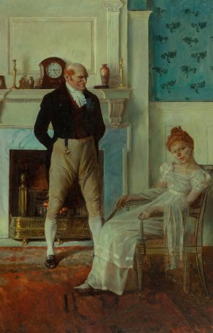 Becky Sharp and Lord Steyne by Howard Pyle Oil Painting