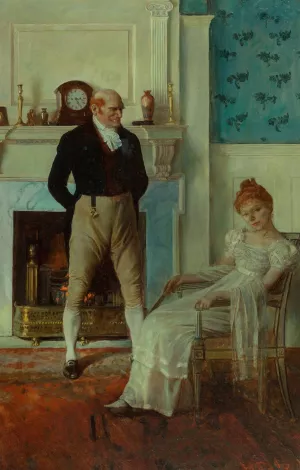 Becky Sharp and Lord Steyne by Howard Pyle Oil Painting