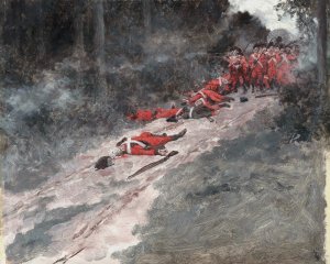 Braddock's Defeat, Battle Of Monongahela by Howard Pyle Oil Painting